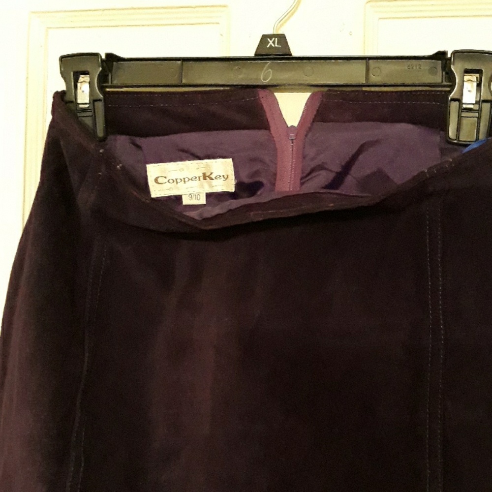 Copper Key Purple Suede Mini Skirt